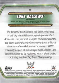 2019 Topps WWE Money in the Bank #50 Luke Gallows Back