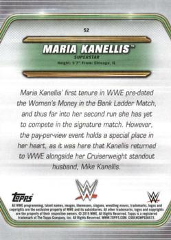 2019 Topps WWE Money in the Bank #52 Maria Kanellis Back