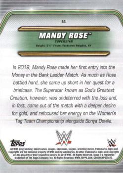2019 Topps WWE Money in the Bank #53 Mandy Rose Back