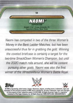 2019 Topps WWE Money in the Bank #58 Naomi Back