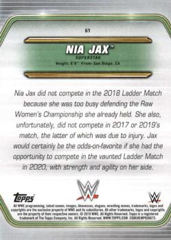 2019 Topps WWE Money in the Bank #61 Nia Jax Back