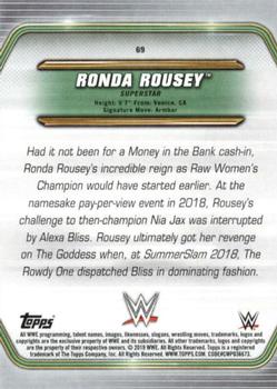 2019 Topps WWE Money in the Bank #69 Ronda Rousey Back
