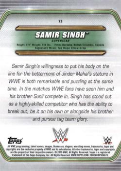 2019 Topps WWE Money in the Bank #73 Samir Singh Back