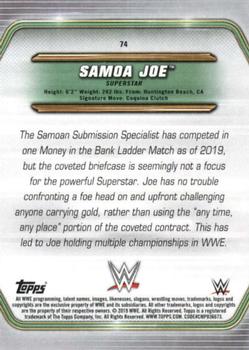 2019 Topps WWE Money in the Bank #74 Samoa Joe Back