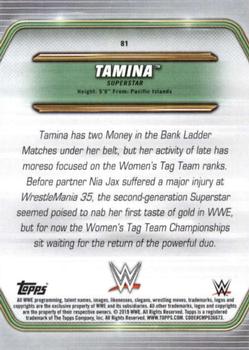 2019 Topps WWE Money in the Bank #81 Tamina Back