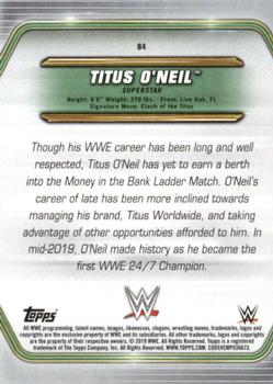 2019 Topps WWE Money in the Bank #84 Titus O'Neil Back