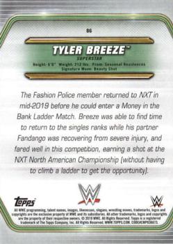 2019 Topps WWE Money in the Bank #86 Tyler Breeze Back