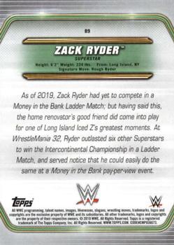 2019 Topps WWE Money in the Bank #89 Zack Ryder Back