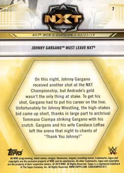 2019 Topps WWE NXT #7 Johnny Gargano Must Leave NXT Back