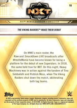 2019 Topps WWE NXT #18 The Viking Raiders Make Their Debut Back