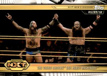 2019 Topps WWE NXT #23 The Viking Raiders def. Heavy Machinery Front