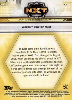 2019 Topps WWE NXT #43 Keith Lee Makes His Debut Back