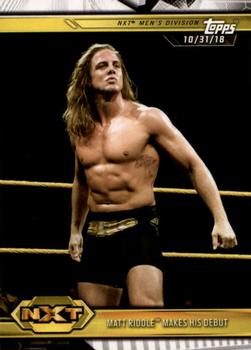 2019 Topps WWE NXT #60 Matt Riddle Makes His Debut Front