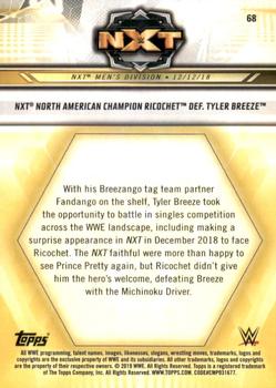2019 Topps WWE NXT #68 NXT North American Champion Ricochet def. Tyler Breeze Back
