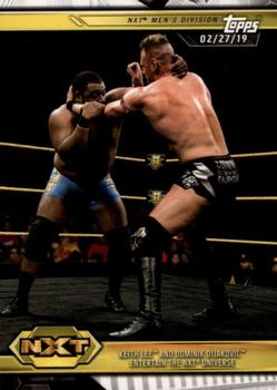 2019 Topps WWE NXT #79 Keith Lee and Dominik Dijakovic Entertain the NXT Universe Front