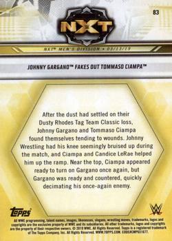 2019 Topps WWE NXT #83 Johnny Gargano Fakes Out Tommaso Ciampa Back