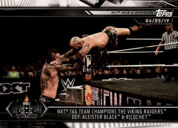 2019 Topps WWE NXT #86 NXT Tag Team Champions The Viking Raiders def. Aleister Black & Ricochet Front