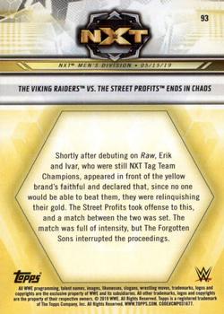 2019 Topps WWE NXT #93 The Viking Raiders vs. The Street Profits Ends in Chaos Back