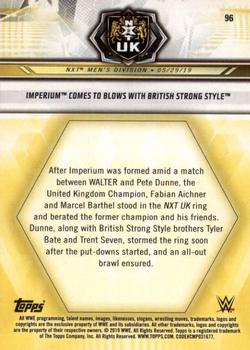 2019 Topps WWE NXT #96 Imperium Comes to Blows with British Strong Style Back