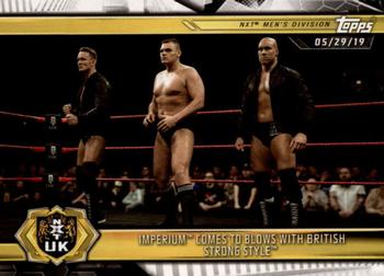 2019 Topps WWE NXT #96 Imperium Comes to Blows with British Strong Style Front