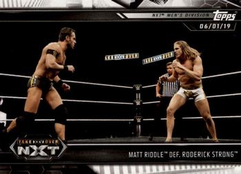 2019 Topps WWE NXT #97 Matt Riddle def. Roderick Strong Front