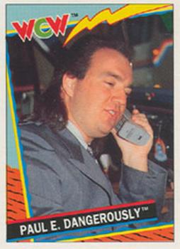 1992 Topps WCW European #21 Paul E. Dangerously Front