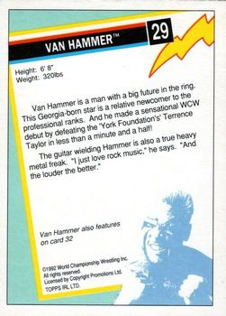 1992 Topps WCW European #29 Van Hammer Back