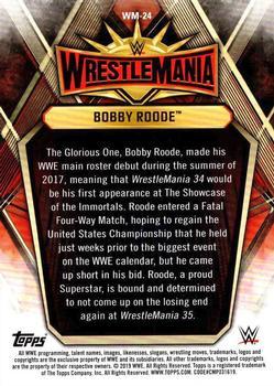 2019 Topps WWE Road to Wrestlemania - Wrestlemania 35 Roster Foil #WM-24 Bobby Roode Back