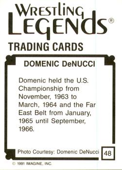 1991 Imagine Wrestling Legends #48 Dominic DeNucci Back