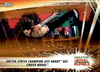 2019 Topps WWE SummerSlam - Bronze #56 United States Champion Jeff Hardy def. Jinder Mahal Front