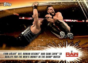 2019 Topps WWE SummerSlam - Bronze #66 Finn Bálor def. Roman Reigns and Sami Zayn to Qualify for the Men's Money in the Bank Match Front