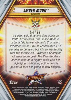 2019 Topps WWE SummerSlam - Blue #20 Ember Moon Back