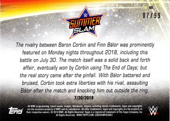 2019 Topps WWE SummerSlam - Blue #88 Baron Corbin def. Finn Bálor Back