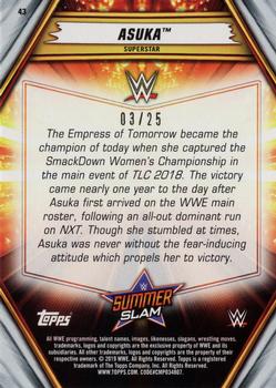 2019 Topps WWE SummerSlam - Silver #43 Asuka Back
