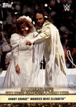 2019 Topps WWE SummerSlam - SummerSlam's Greatest Matches & Moments #GM-5 Randy Savage Marries Miss Elizabeth Front