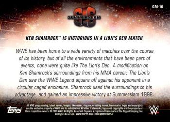 2019 Topps WWE SummerSlam - SummerSlam's Greatest Matches & Moments #GM-16 Ken Shamrock Is Victorious in a Lion's Den Match Back