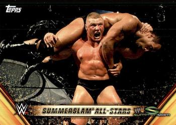 2019 Topps WWE SummerSlam - SummerSlam All-Stars #MSS-1 Brock Lesnar def. The Rock for the WWE Championship Front