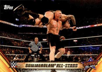 2019 Topps WWE SummerSlam - SummerSlam All-Stars #MSS-4 Brock Lesnar Knocks Out Randy Orton Front