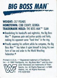 1990 WWF Hasbro Flip Cards #NNO Big Boss Man Back