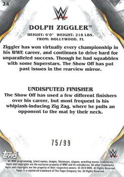 2019 Topps WWE Undisputed - Orange #24 Dolph Ziggler Back