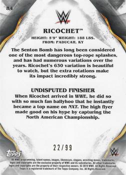 2019 Topps WWE Undisputed - Orange #84 Ricochet Back