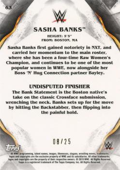 2019 Topps WWE Undisputed - Blue #63 Sasha Banks Back