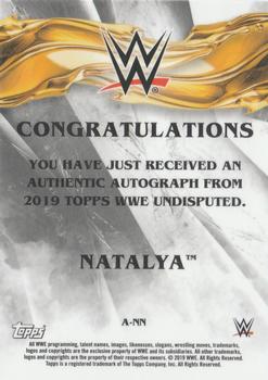 2019 Topps WWE Undisputed - Undisputed Autographs #A-NN Natalya Back