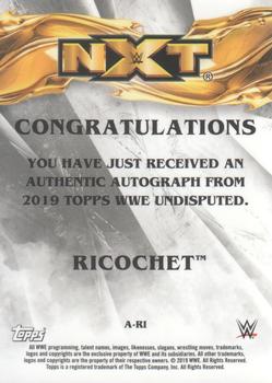 2019 Topps WWE Undisputed - Undisputed Autographs #A-RI Ricochet Back