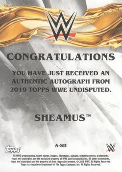 2019 Topps WWE Undisputed - Undisputed Autographs #A-SH Sheamus Back