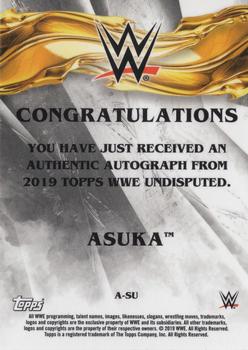 2019 Topps WWE Undisputed - Undisputed Autographs - Orange #A-SU Asuka Back