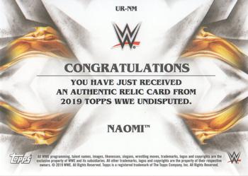 2019 Topps WWE Undisputed - Undisputed Relic - Green #UR-NM Naomi Back