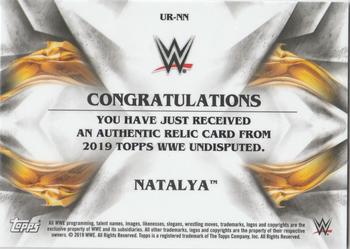 2019 Topps WWE Undisputed - Undisputed Relic - Green #UR-NN Natalya Back
