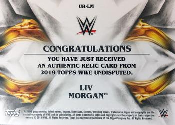 2019 Topps WWE Undisputed - Undisputed Relic - Gold #UR-LM Liv Morgan Back