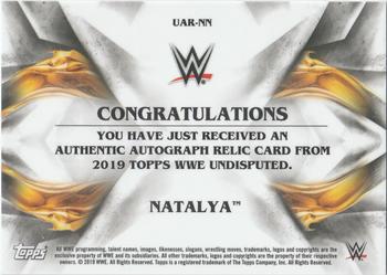 2019 Topps WWE Undisputed - Undisputed Auto Relic - Blue #UAR-NN Natalya Back